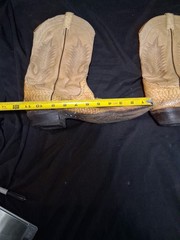 Tony Lama Snakeskin / Leather (?) Western Cowboy Boots Nice Designs