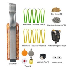 LOLBUY Stainless Hunting Slingshot High Velocity Catapult Slingshots CAMO