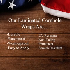 WATERPROOF Bald Eagle Cornhole Board Wraps / Cornhole Decals