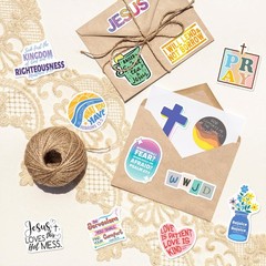 200 Pcs Inspirational Jesus Bible Verse Stickers for Water Bottles Scrapbook