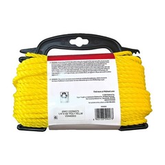Polypropylene Twisted Rope 1/4in 100ft Strong Flexible Floats Mildew Resistant