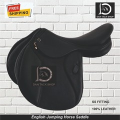 Black Color English Jumping Horse Riding Leather Saddle