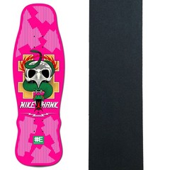 Everybody Skates Skateboard Deck Mike Hawk Standard Pink 10″ x 32″ with Grip