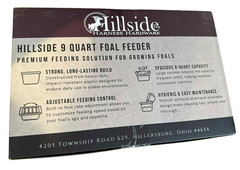 Adjustable Foal Feeder 9 Quart Creep Feeder Weanling