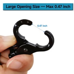 10PCS Trigger Snap Hooks 2.32» x 0.82» Zinc Alloy Black Swivel Snap Hooks H…