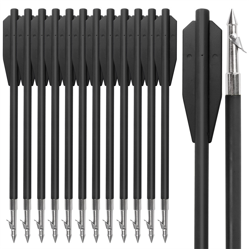 12PCS 6.8″ Plastic Fishing Bolts Hunting Arrows for 50-80 lbs Pistol Crossbow US