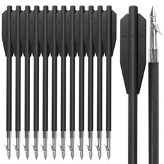 12PCS 6.8″ Plastic Fishing Bolts Hunting Arrows for 50-80 lbs Pistol Crossbow US
