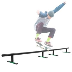Adjustable Height 99″ Round Grind Rail Skate Rail Skateboard Ramp for Scooters