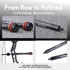 6/8/10/12″ Bow Stabilizer Carbon Balance Bar Archery Dampener Shock Absorber Rod