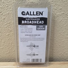Allen Haymaker 125 Grain Broadheads – 3 Pack – 1 3/16″ Cut Stainless Steel Tip