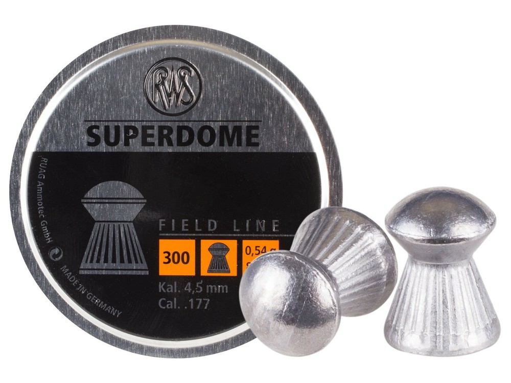RWS 300 Count SUPERDOME Premium Domed 4.5mm .177 Caliber Pellets MADE IN GERMANY