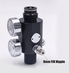 Adjustable Compressed Air Regulator Dual Gauge Pneumatic Air Valve Input 4500