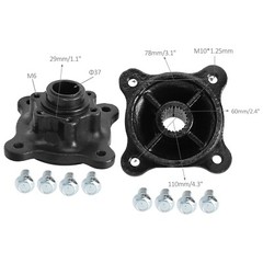 Front Hydraulic Disc Brake Caliper Rotor Wheel Hub for Go Kart ATV Quad Golf US
