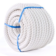 White Cotton Rope 1/2in × 100ft Natural Twisted,Available as Used for Tug of …