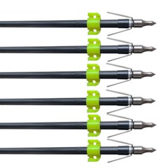 6pcs 30″ Arrows Bowfishing with Steel Replaceable Torpedo Tip Fish Broadheads
