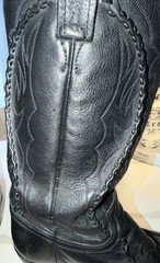 RARE Dan Post 11355 Black Leather Western Boots Mens 10 EW USA Made Cowboy