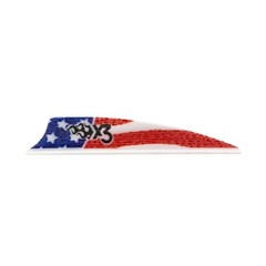 36 Pack Bohning X3 Vane 2.25″ Shield Cut American Flag