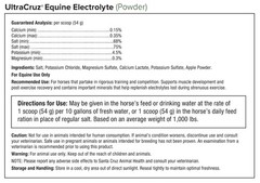 UltraCruz Equine Electrolyte Supplement for Horses, 25 lb Powder(200 Day Supply)