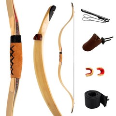 Deerseeker Outdoor 52″ Traditional Longbow Handmade Recurve Bows Ambidextrous…