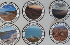 Yes! ALL 63 U.S. National Park Stickers! WATERPROOF Vinyl 3 Inches Each.