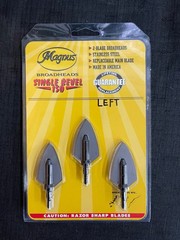 Magnus Broadheads Single Bevel Left 150 Grain 2 Blade 3 Pack BRAND NEW