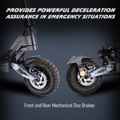 EOEOTWO Dual Motor Electric Scooter for Adults 45MPH 4000W 11»Off-Road Escooter