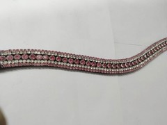 Leather 3 Row Crystal Browband for Horse With Free Shipping.