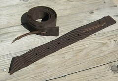 Brown Nylon Cinch Strap and Off Billet Set 1-3/4″
