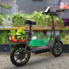 750W Peak Electric Scooter for Adults with Seat, 48V 10.4Ah 22MPH 28 Miles Range