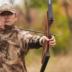 Archery 60″ Takedown Recurve Bow 25-60lbs Bow Outdoor Hunting Arrow Shoot Target