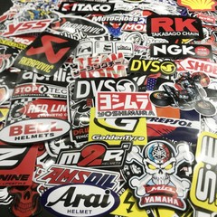 120Pcs JDM Brand Logo Themed Waterproof Stickers Pack Car Motorcycle Racing Moto