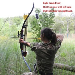 62″ Recurve Bow 20-50lbs Takedown Wooden Riser Limbs Archery Hunting Target