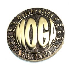 Geocaching Coin Trackable Souvenir MOGA 2013 10 Years Gold Coin Geocoin S109