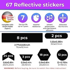 Reflective Stickers | 67pc Engineer Blk | Reflective Stickers Engineer_black