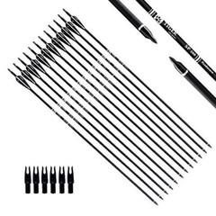 30″ Carbon Arrow Practice Hunting Arrows W/Tips For Compound,Recurve Bow Pack 12