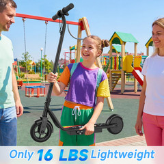 250W Electric Scooter for Kids Ages 8+ 13MPH 20 Mile Range Foldable 6.5″ Tire Bl