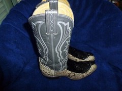 TONY LAMA COBRA HEAD BOOTS MENS 81/2B SNAKE SKIN MADE IN USA