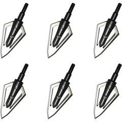 6/12pcs 100 Grain Hunting Broadheads Arrowheads Arrow Heads Tips Points Shooting