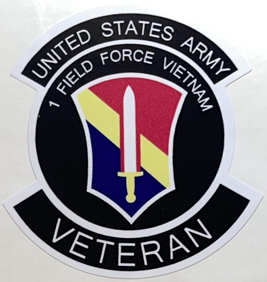 US Army 1 Field Force VietnamVeteran Sticker Waterproof D961