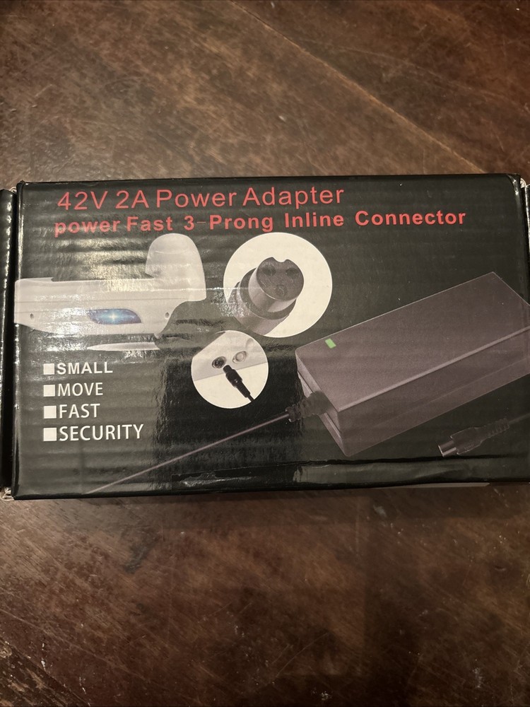 Battery Charger 42V 2A Power Adapter with 3-Prong Connector – Free Ship