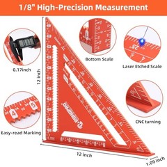 Aluminum Alloy 12in Carpenter Square and 12in Zinc-Alloy Combination 12+12 inch