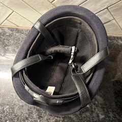 Ovation Black Equestrian Riding Helmet M/L 57-61 Adjustable Horseback Safety