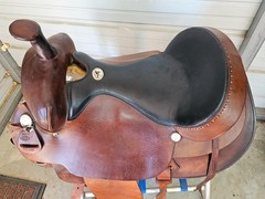 A Good Used 17″ Brown Color Simco Pleasure Trail Saddle #8250