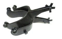 Bull Riding Spurs 5 Degree Offset Black Steel New Eddy’s Tack