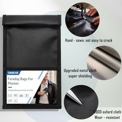 2 Pack Military Grade Faraday Bags for Smartphones | Signal Blocking; Magneti…