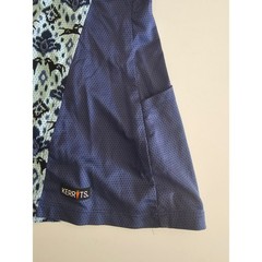 Kerrits Women Blue Horse Ikat Damask Quarter Zip Equestrian Riding Top Large