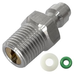 8mm Quickdisconnect Plug Adapter Stainless Steel 1/8″ Npt Male Thread Pcp Paintb