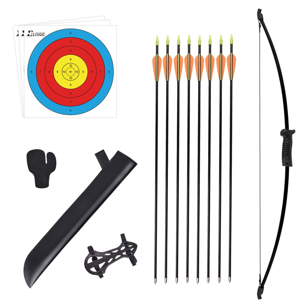 36.5″ Archery Bow and Arrow Set Compound Kit Hunting Shooting Target for Kids