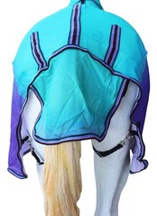Challenger Horse Light Summer Airflow Mesh Scrim Sheet Removable Neck Purple
