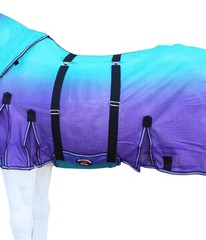 Challenger Horse Light Summer Airflow Mesh Scrim Sheet Removable Neck Purple